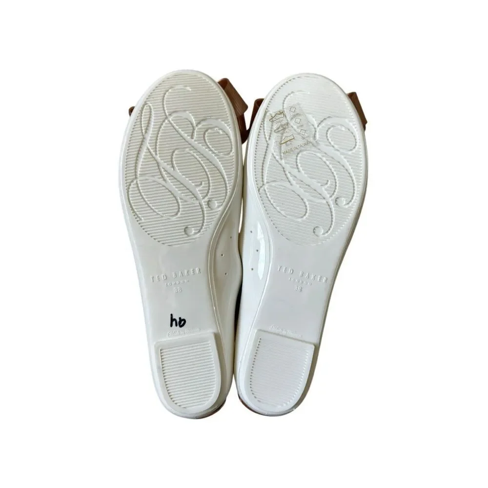 Ted Baker London Larmiar Bow Jelly Ballet Flats EU 38 US 8Slip‎ On